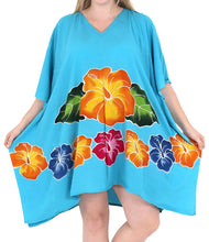Load image into Gallery viewer, Women&#39;s Designer Sundress Beachwear Plus Size Evening Casual Cover ups Turquoise