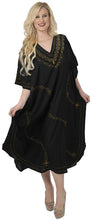 Load image into Gallery viewer, la-leela-rayon-6-solid-womens-kaftan-nightgown-beachwear-cover-up-dress