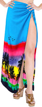 Load image into Gallery viewer, LA LEELA Women Beachwear Bikini Cover up Wrap Dress Swimwear Sarong 17 ONE Size