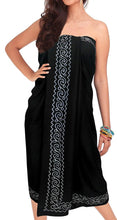 Load image into Gallery viewer, LA LEELA Women Beachwear Sarong Bikini Cover up Wrap Dress Solid 1 ONE Size