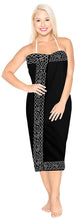 Load image into Gallery viewer, LA LEELA Women Beachwear Sarong Bikini Cover up Wrap Dress Solid 5 ONE Size