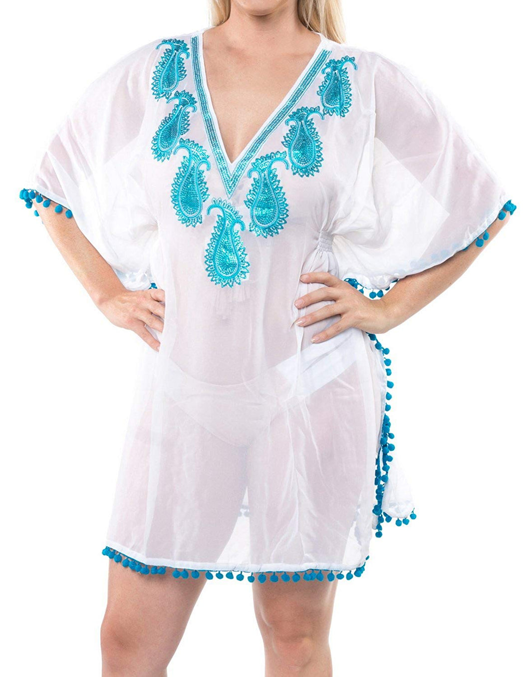 la-leela-bikini-swim-beach-wear-swimsuit-coverup-women-kimono-dress-embroidery