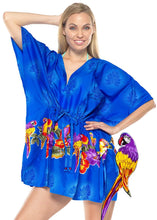 Load image into Gallery viewer, LA LEELA Cover up Beach Bikini Swimwear Swimsuit Kaftan Dress Women Printed
