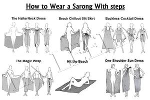 LA LEELA Women's Swimsuit Cover Up Sarong Bikini Swimwear Beach Cover-Ups Wrap Skirt Large Maxi ER