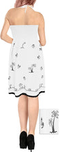 Load image into Gallery viewer, LA LEELA Rayon Solid Tie Dye Maxi Tube Halter Dresses Top White 2054 One Size