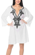 Load image into Gallery viewer, la-leela-bikini-swim-beach-wear-swimsuit-cover-ups-women-caftan-dress-embroidery