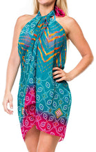 Load image into Gallery viewer, LA LEELA Women Bikini Cover up Wrap Swimwear Sarong Satin_Stripe ONE Size