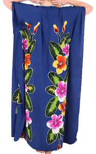Women's Beachwear Sleeveless Rayon Cover up Dress Casual Caftans Multi  Blue