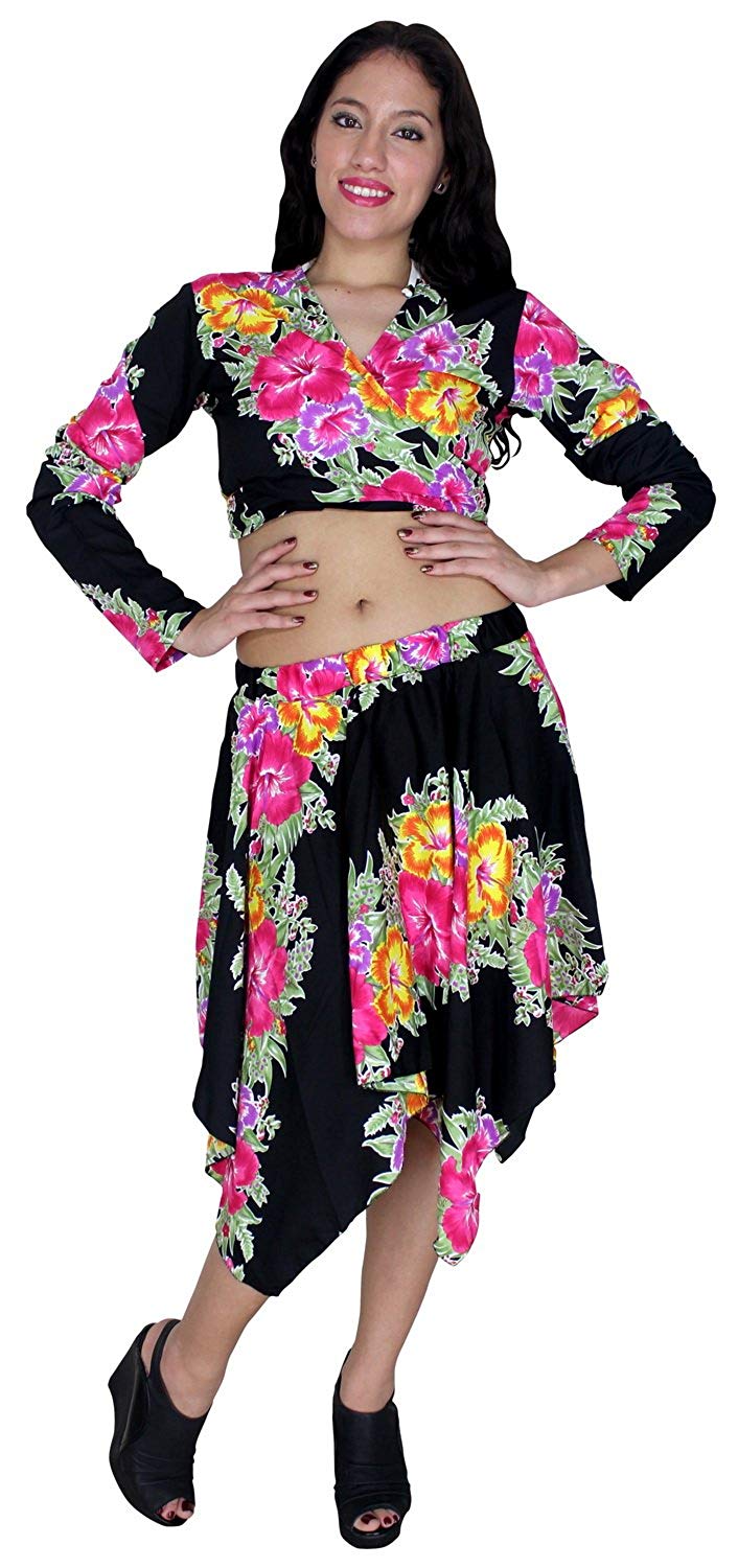 la-leela-beach-cover-ups-likre-floral-printed-long-sleeve-top-skirt
