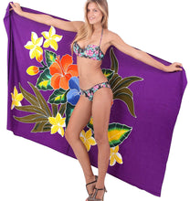 Cargar imagen en el visor de la galería, LA LEELA Swimsuit Cover-Up Sarong Beach Wrap Skirt Hawaiian Sarongs for Women Plus Size Large Maxi EJ
