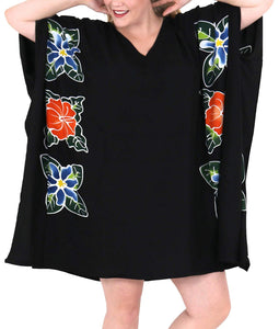 Women Loose Designer Sundress Beachwear Plus Size Evening Casual Cover ups Black