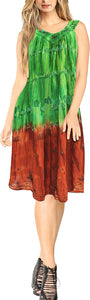LA LEELA Everyday Essentials Caftan Tunic Tank Summer Beach Dress Swim Cover Up AP