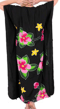 Load image into Gallery viewer, Women&#39;s Designer Hand Painted Swimwear Beach LOOSE Bikini Cover ups Black Caftan