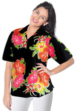 Load image into Gallery viewer, women-shirt-top-hawaiian-beach-blouses-tank-casual-aloha-holiday-button-down