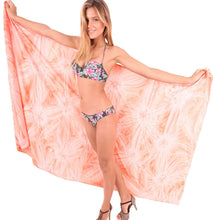 Load image into Gallery viewer, LA LEELA Swimsuit Cover-Up Sarong Beach Wrap Skirt Hawaiian Sarongs for Women Plus Size Short Half Mini I