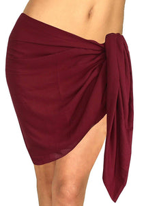 LA LEELA Swimsuit Cover-Up Sarong Beach Wrap Skirt Hawaiian Sarongs for Women Plus Size Short Half Mini G