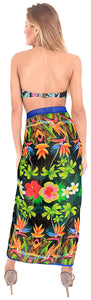 LA LEELA Women Beachwear Bikini Cover up Wrap Dress Swimwear Sarong 17 ONE Size