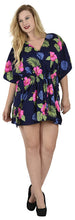 Load image into Gallery viewer, LA LEELA Cover up Beach Bikini Swimwear Swimsuit Kaftan Dress Women Printed