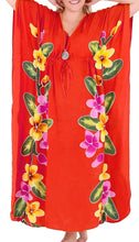 Load image into Gallery viewer, Women&#39;s Beachwear Swimwear Rayon Cover ups Aloha Swimsuit Caftans Multi Red