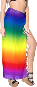 LA LEELA Women's Beach Bikini Cover up Wrap Sarong Jacquard ONE Size