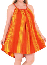 Load image into Gallery viewer, Women&#39;s Swimwear Beach Dress Hand Tie Dye Purple Evening Dress Cover up Yellow
