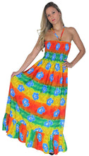 Load image into Gallery viewer, la-leela-3-in-1-vintage-floral-halter-neck-dress-long-maxi-beach-skirt-women
