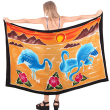Cargar imagen en el visor de la galería, LA LEELA Womens Plus Size Sarong Swimsuit Cover Up Beach Wrap Skirt Sarong Wraps for Women Large Maxi EI