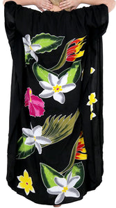 Women's Beachwear Sleeveless Rayon Cover up Dress Casual Caftans Multi Black