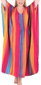 Women's Tie Dye Beachwear Swimwear Rayon Swimsuit Caftan Multi Cover ups Pink