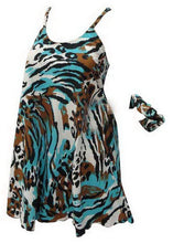 Load image into Gallery viewer, la-leela-womens-summer-tunic-top-swing-t-shirt-loose-beach-sundress-swim-cover-up-1