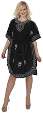 Load image into Gallery viewer, la-leela-rayon-2-solid-womens-caftan-kimono-nightgown-dress-beachwear-cover-up