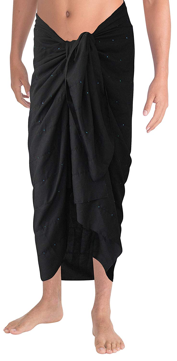 la-leela-gentle-soft-rayon-sequin-embroidered-men-sarong-swimwear-wrap-78x41inch