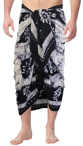 LA LEELA Beach Towel Swim Batik Beach Wear Mens Sarong Pareo Cover ups Wrap Bathing Suit