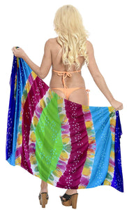LA LEELA Beachwear Bikini Cover up Bathing Suit Wrap Pareo Women 24 ONE Size
