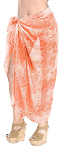 LA LEELA Women's Beachwear Bikini Wrap Cover up Swimsuit Dress Sarong 9 ONE Size