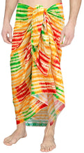 Load image into Gallery viewer, LA LEELA Authentic Rayon Mens Lightweight Beach Towel Swimwear Hawaiian Wrap Pareo Sarong