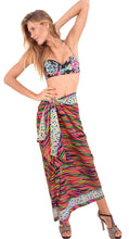 Load image into Gallery viewer, la-leela-women-beachwear-wrap-bikini-cover-up-bathing-suit-swimwear-07-one-size