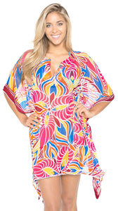 LA LEELA Bikini Swim Beach wear Swimsuit Cover ups Womens Caftan Dress Printed