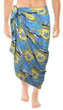 Load image into Gallery viewer, LA LEELA Beach Wear Mens Sarong Pareo Wrap Cover ups Bathing Suit Resort Towel Swimming