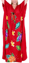 Load image into Gallery viewer, Women's Beachwear Sleeveless Rayon Cover up Dress Casual Caftans Multi Red