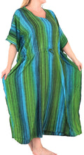 Load image into Gallery viewer, Women&#39;s Tie Dye Beachwear Swimwear Rayon Swimsuit Caftan Multi Cover ups Green