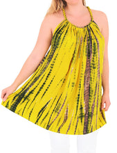 Load image into Gallery viewer, Women's Rayon Swimsuit Swimwear Evening Beach LOOSE Caftan Tie Dye Caftan Yellow