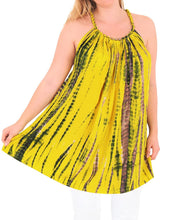 Load image into Gallery viewer, Women&#39;s Rayon Swimsuit Swimwear Evening Beach LOOSE Caftan Tie Dye Caftan Yellow