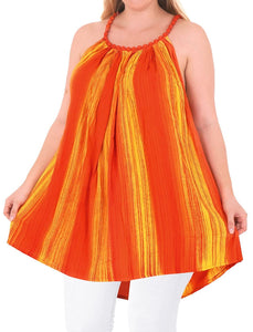 Women's Swimwear Beach LOOSE Hand Tie Dye Purple Evening LOOSE Cover ups Yellow