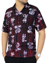 Load image into Gallery viewer, la-leela-shirt-casual-button-down-short-sleeve-beach-shirt-men-embroidered-8