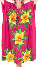 Load image into Gallery viewer, Women&#39;s Pink Designer Hand Painted Swimwear Beach LOOSE Bikini Cover ups Caftan