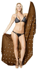Load image into Gallery viewer, la-leela-women-beachwear-bikini-wrap-cover-up-swimwear-solid-25-plus-size