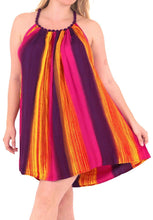 Load image into Gallery viewer, Rayon Tie Dye Women Beachwear Cover up Bikini Swimwear Casual Caftan Dress Beige