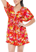 Load image into Gallery viewer, LA LEELA Coverup Beach Bikini Swimwear Swimsuit Caftan Dress Women Printed