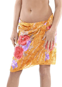 LA LEELA Beach Bikini Cover up Wrap Women Bathing Suit Sarong Jacquard ONE Size